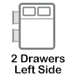 2 drawers left side