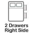 2 drawers right side